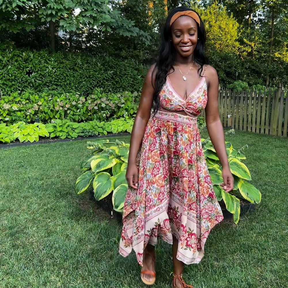 Flower-patterned Dress